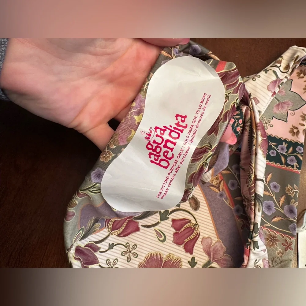 Agua Bendita Pink Floral Bikini Bottoms